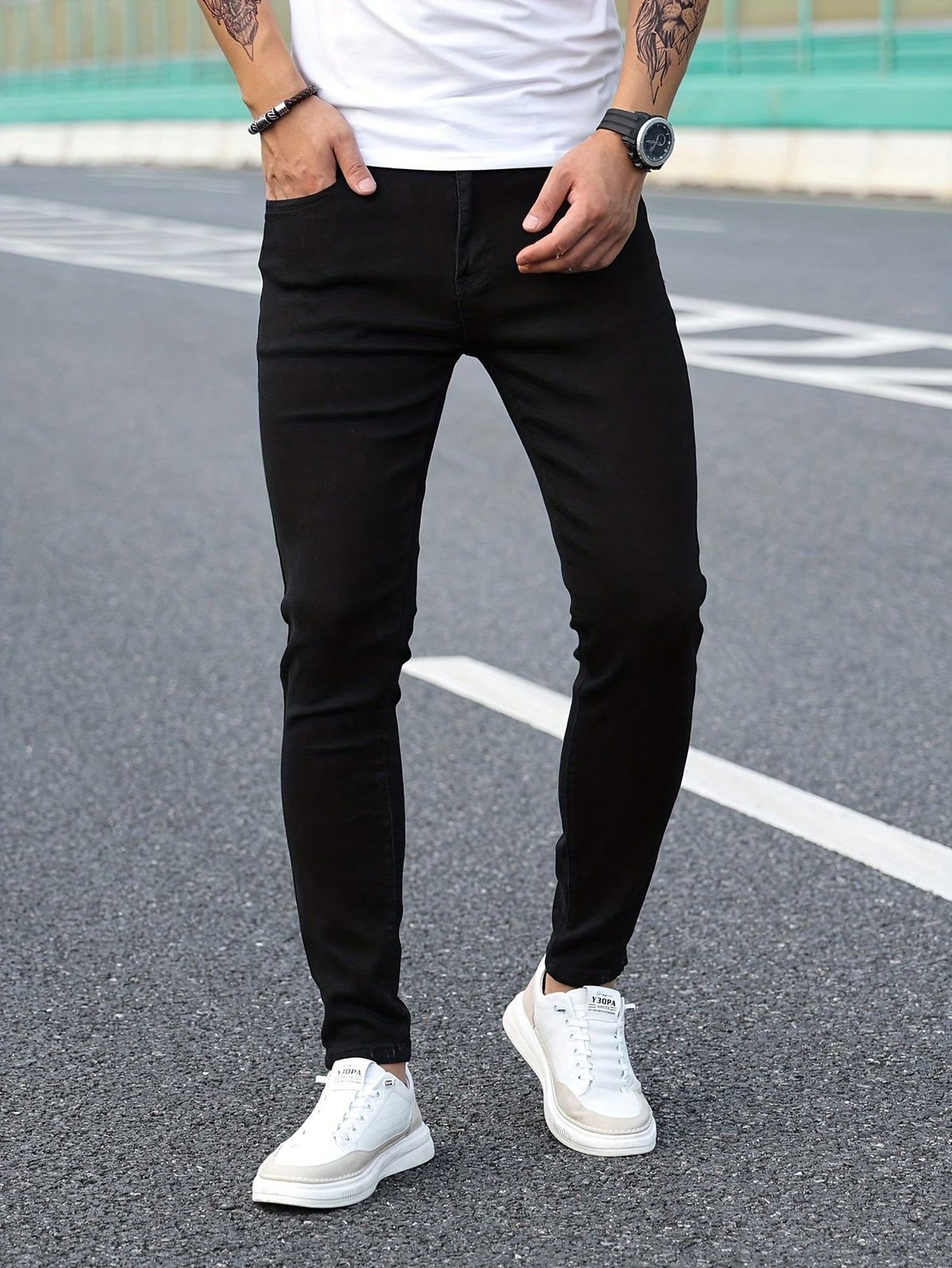 Men Black Jeans